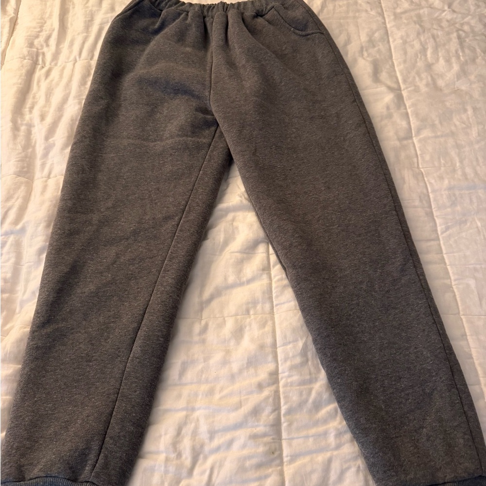 Gray Fleece Sweatpants